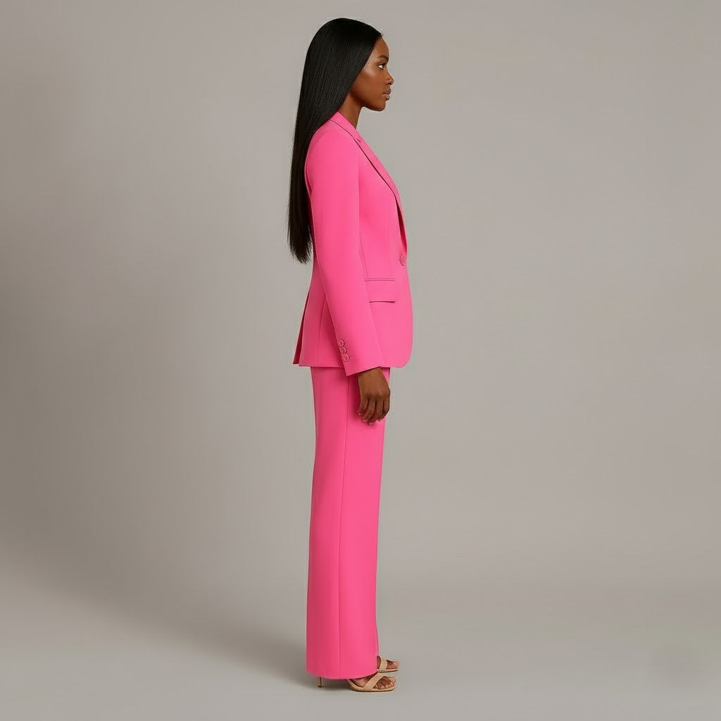 Ella | Women's Tailored Two-Piece Wide Leg Formal Suit Set