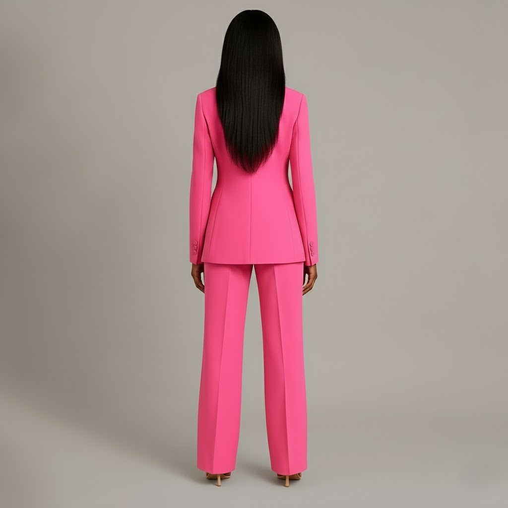 Ella | Women's Tailored Two-Piece Wide Leg Formal Suit Set