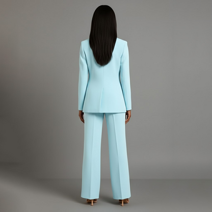 Ella | Women's Tailored Two-Piece Wide Leg Formal Suit Set