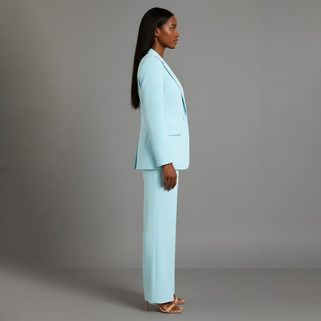 Ella | Women's Tailored Two-Piece Wide Leg Formal Suit Set