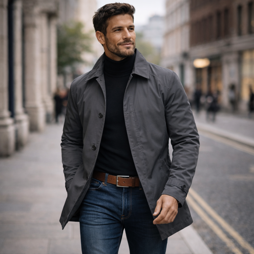 Alaric | Men's Collared Button-Front Casual Jacket