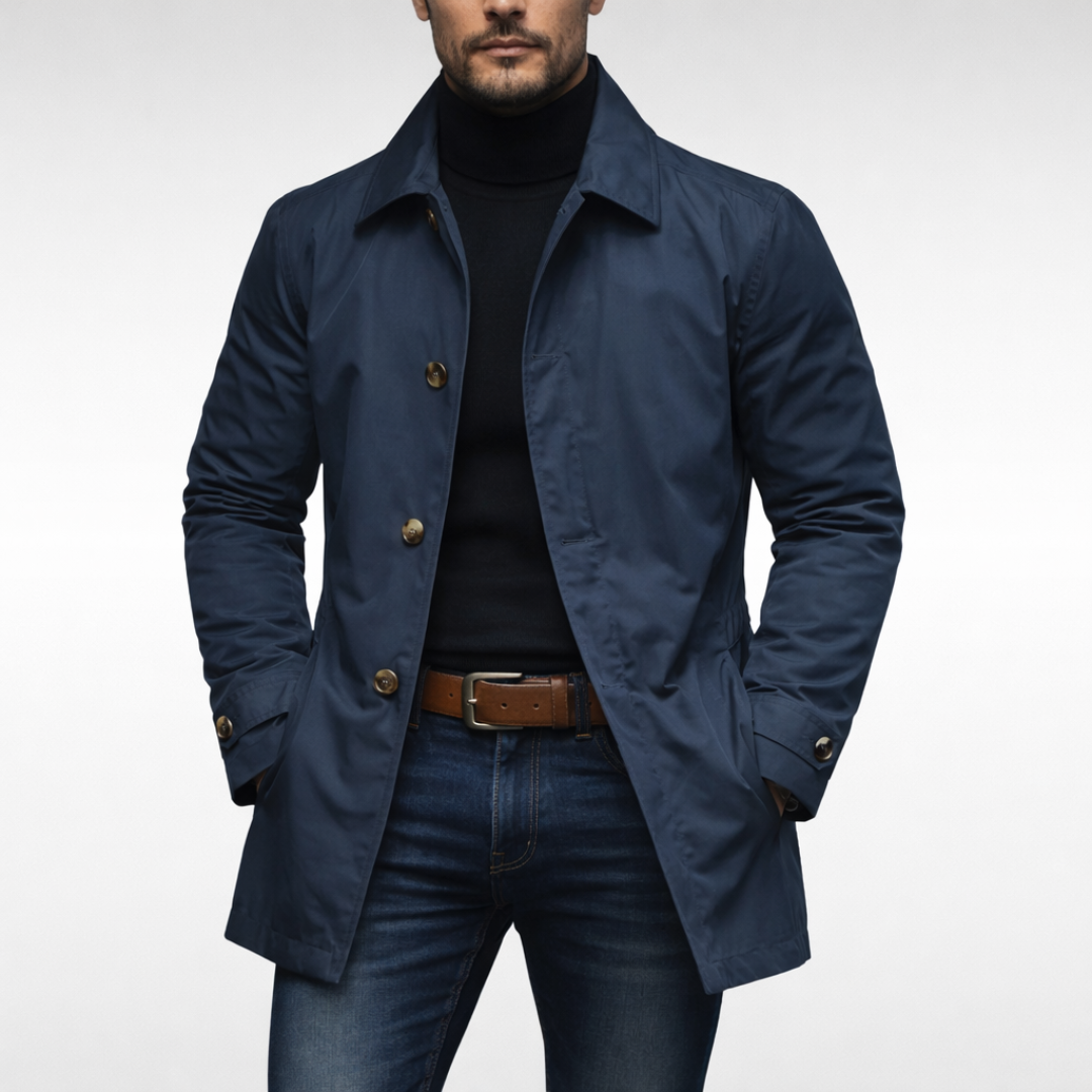 Alaric | Men's Collared Button-Front Casual Jacket