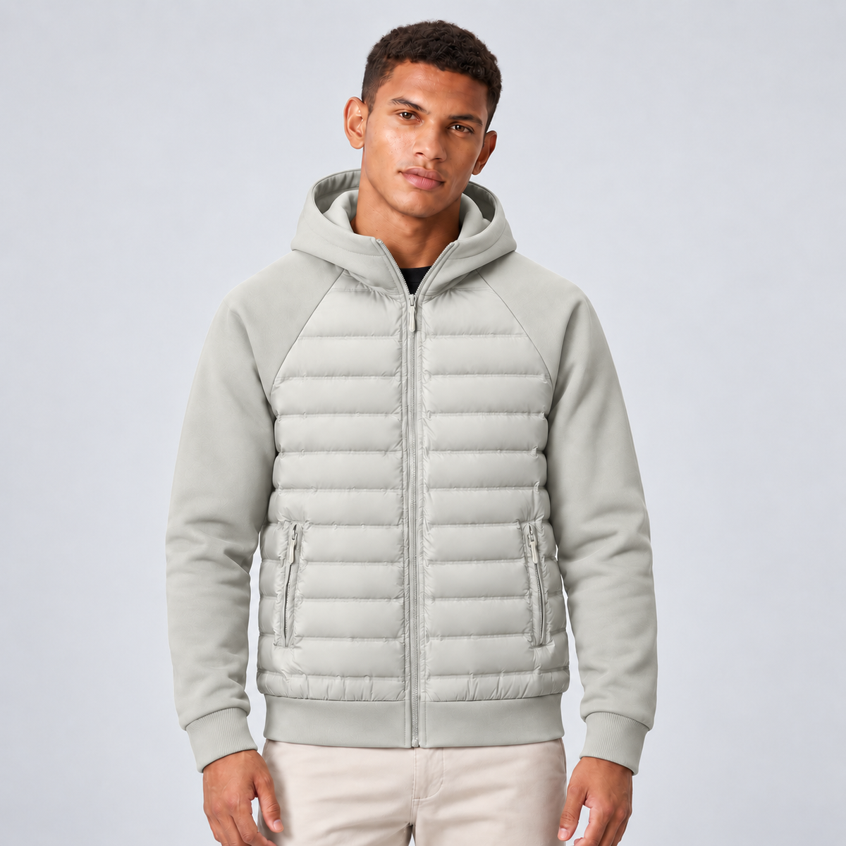 Caleb | Men's Quilted Hooded Puffer Hybrid Winter Jacket