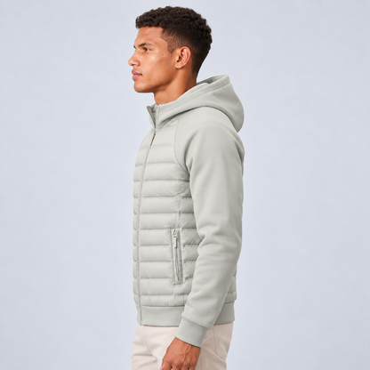 Caleb | Men's Quilted Hooded Puffer Hybrid Winter Jacket