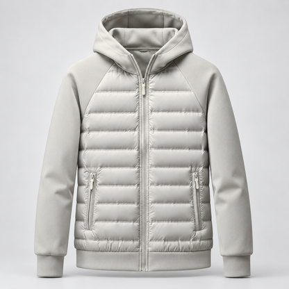 Caleb | Men's Quilted Hooded Puffer Hybrid Winter Jacket