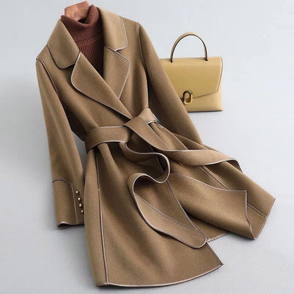 Adalind | Women's Belted Wrap Longline Winter Dress Coat