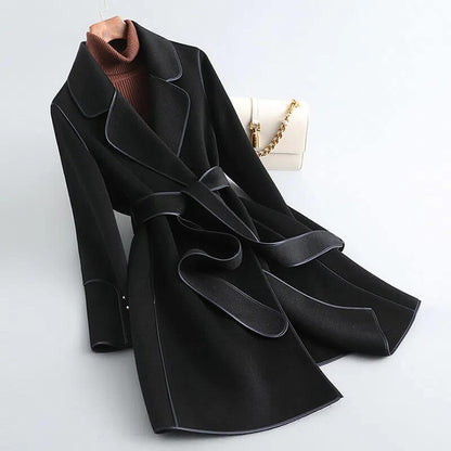 Adalind | Women's Belted Wrap Longline Winter Dress Coat