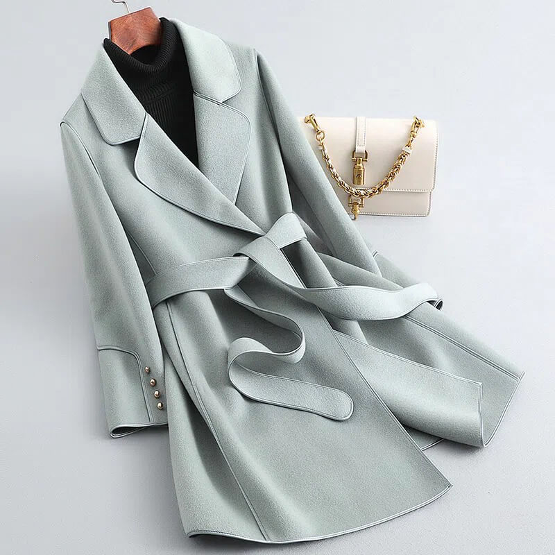 Adalind | Women's Belted Wrap Longline Winter Dress Coat