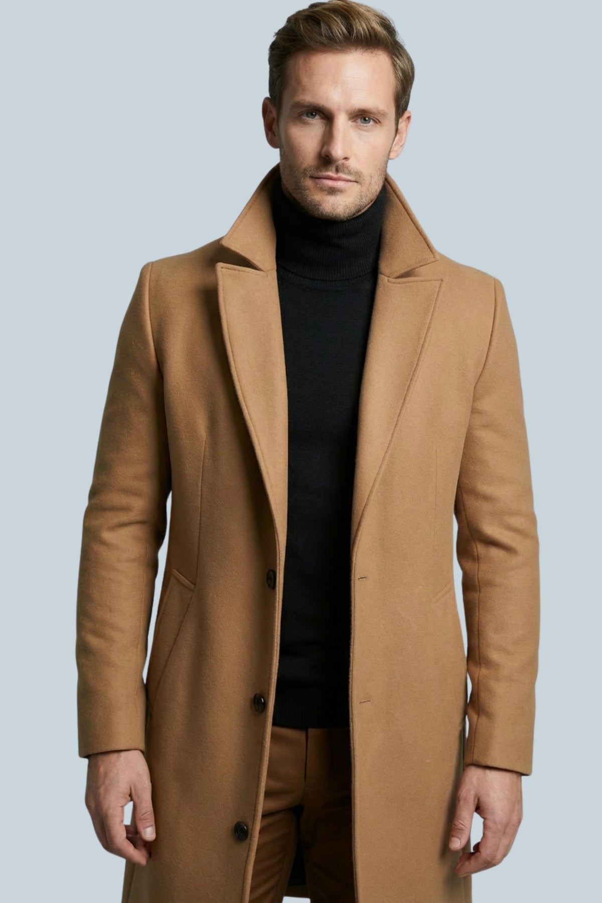 Cooper | Men's Longline Single Breasted Notch Lapel Tailored Winter Coat