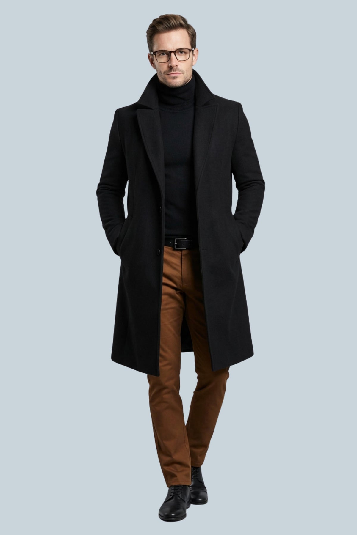 Cooper | Men's Longline Single Breasted Notch Lapel Tailored Winter Coat