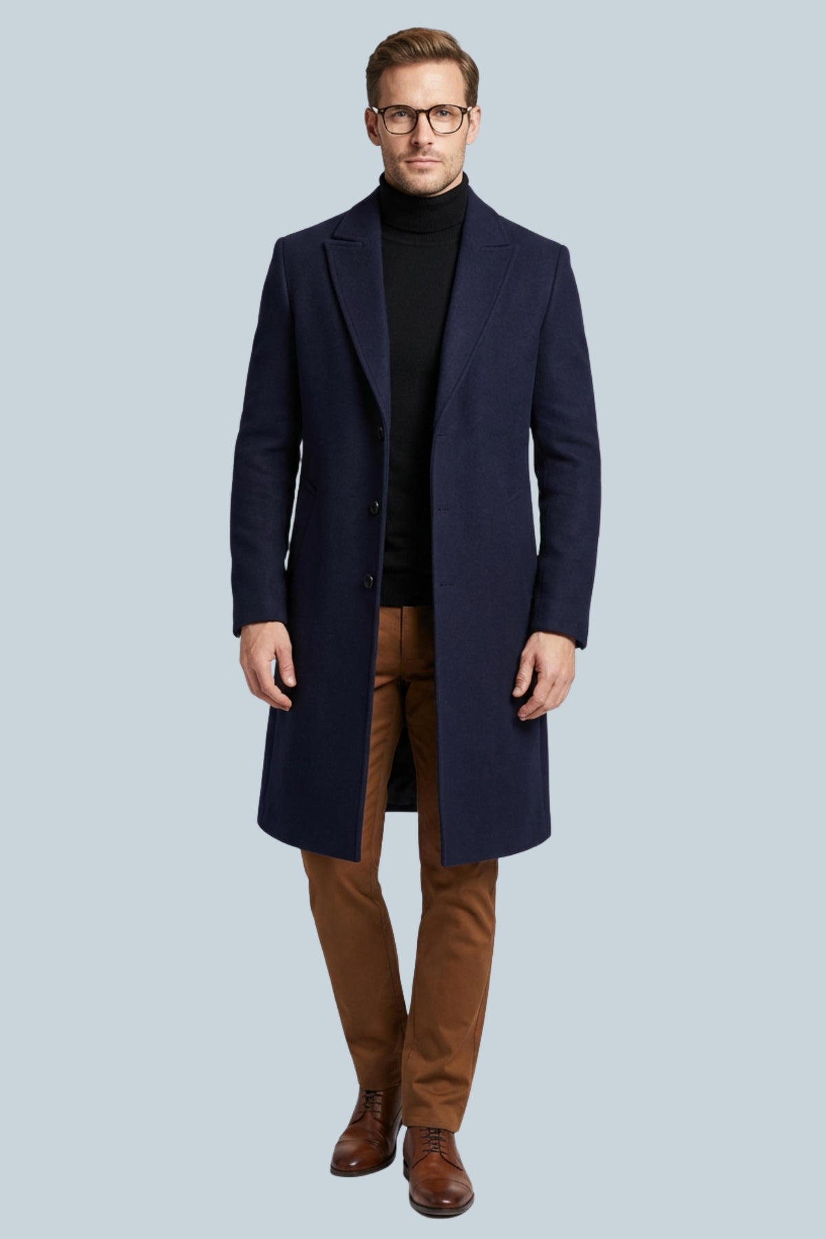 Cooper | Men's Longline Single Breasted Notch Lapel Tailored Winter Coat