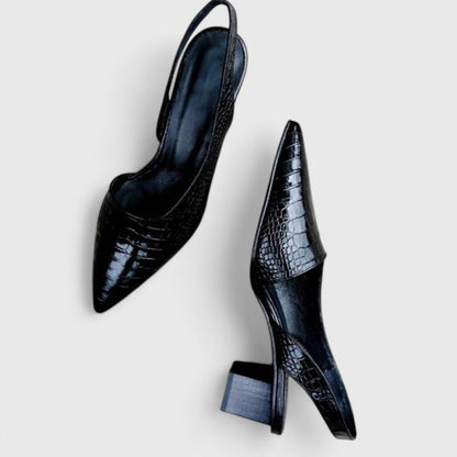 Olivia | Women's Pointed Toe Low Block Heel Slingback Shoe