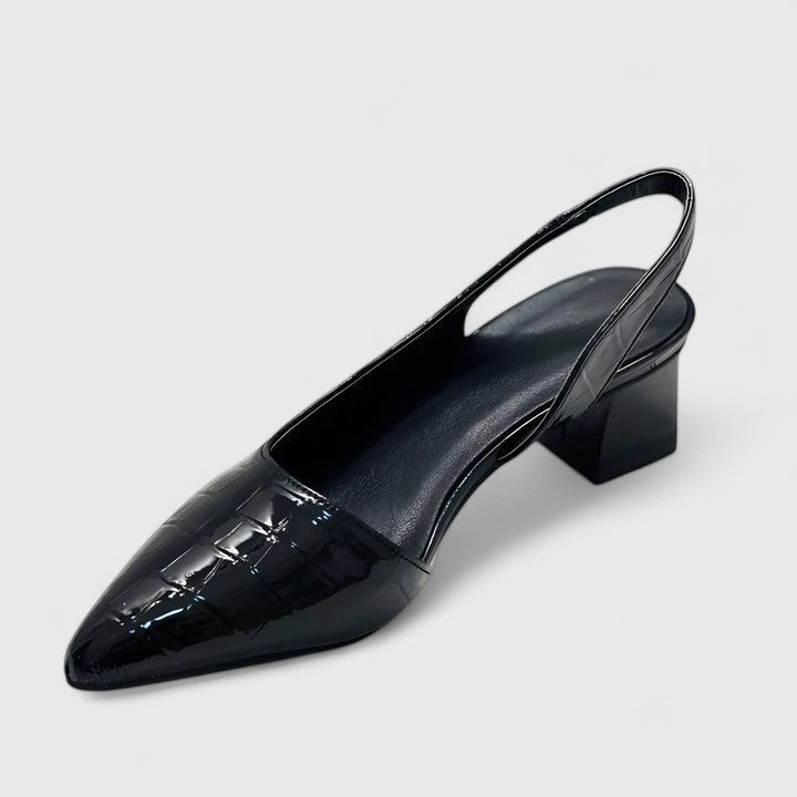 Olivia | Women's Pointed Toe Low Block Heel Slingback Shoe
