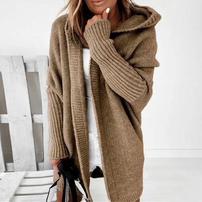 Maeve | Women's Oversized Hooded Long Knit Cardigan Sweater