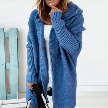 Maeve | Women's Oversized Hooded Long Knit Cardigan Sweater
