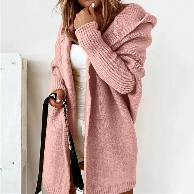 Maeve | Women's Oversized Hooded Long Knit Cardigan Sweater