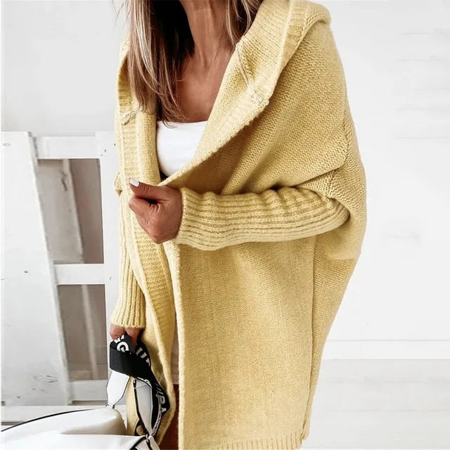 Maeve | Women's Oversized Hooded Long Knit Cardigan Sweater