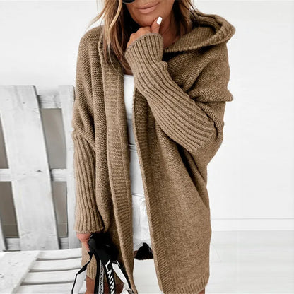Maeve | Women's Oversized Hooded Long Knit Cardigan Sweater