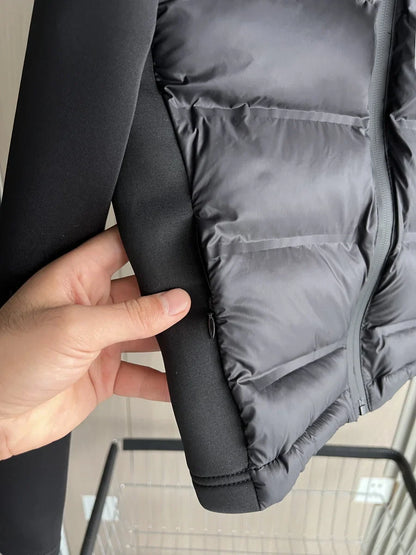 Ashley | Women's Lightweight Hooded Quilted Black Cropped Puffer Jacket