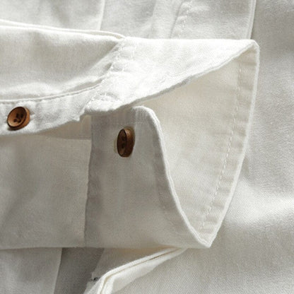 Callum | Men's Stand Collar Button Up Long Sleeve Shirt