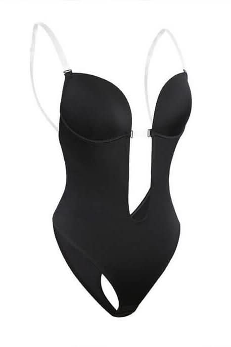 Alina | Women's Deep Plunge Spaghetti Strap Shaping Bodysuit