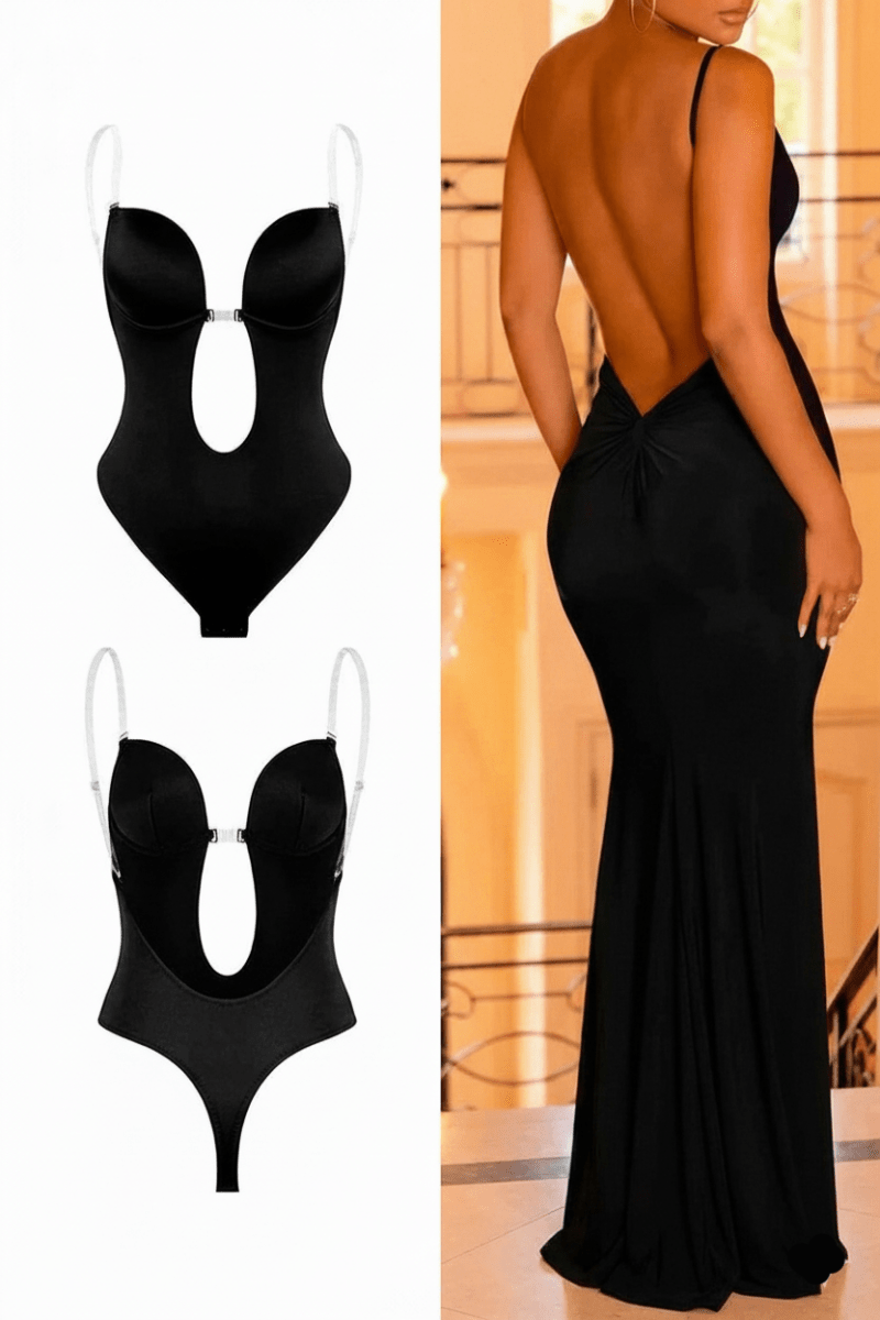 Alina | Women's Deep Plunge Spaghetti Strap Shaping Bodysuit