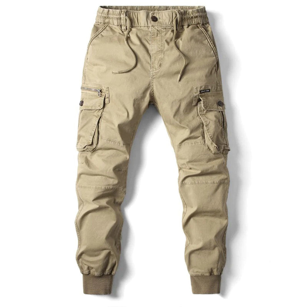Colton | Men's Tapered Elastic Waist Cargo Trousers