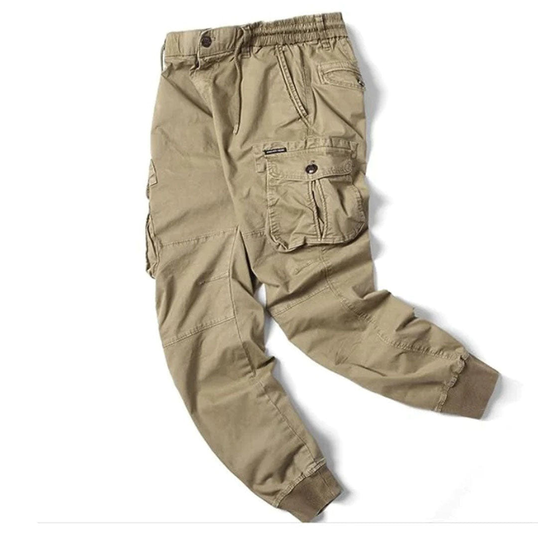 Colton | Men's Tapered Elastic Waist Cargo Trousers