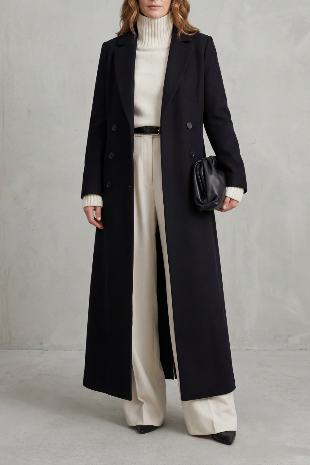 Eudora | Women's Double Breasted Tailored Maxi Long Coat