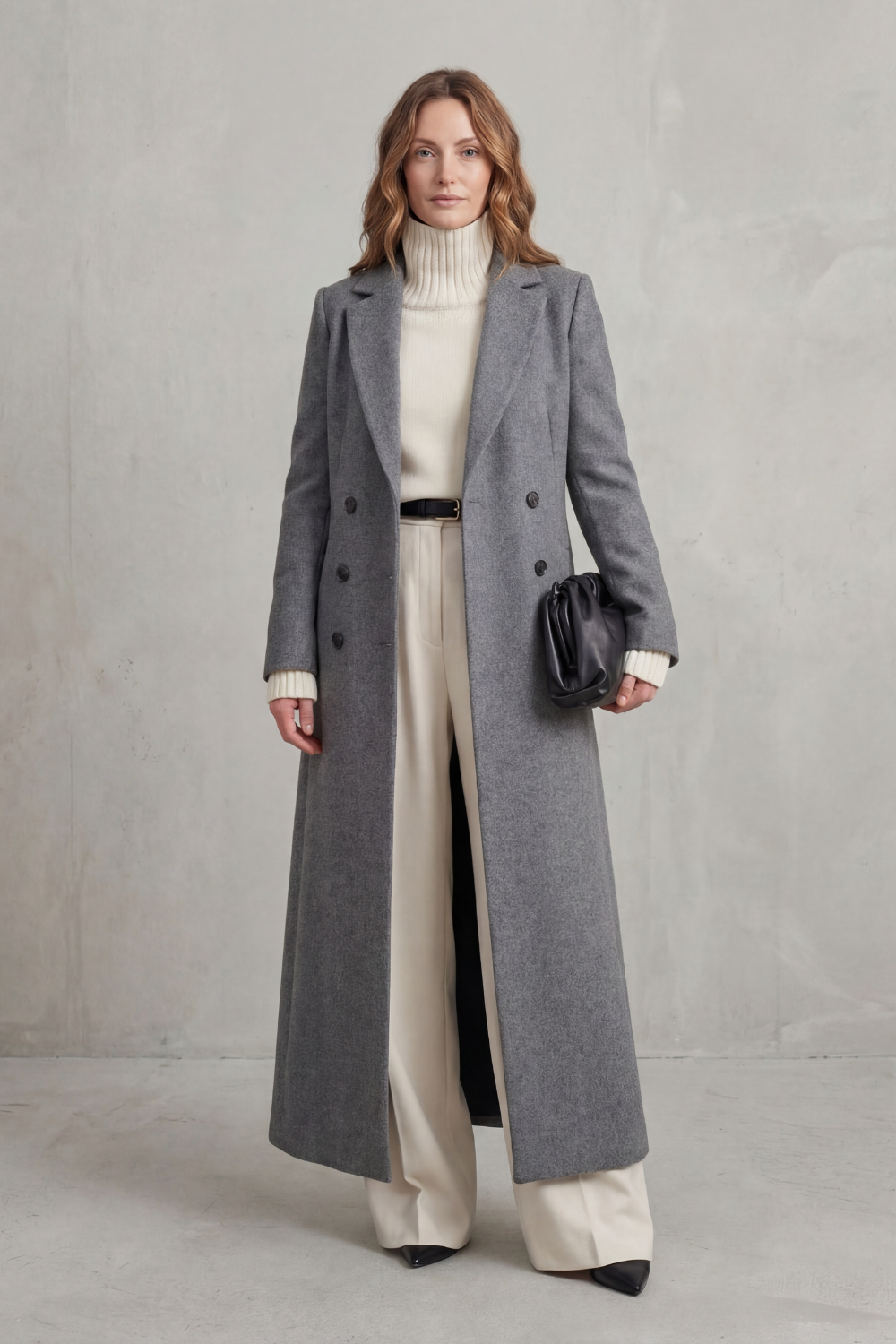 Eudora | Women's Double Breasted Tailored Maxi Long Coat