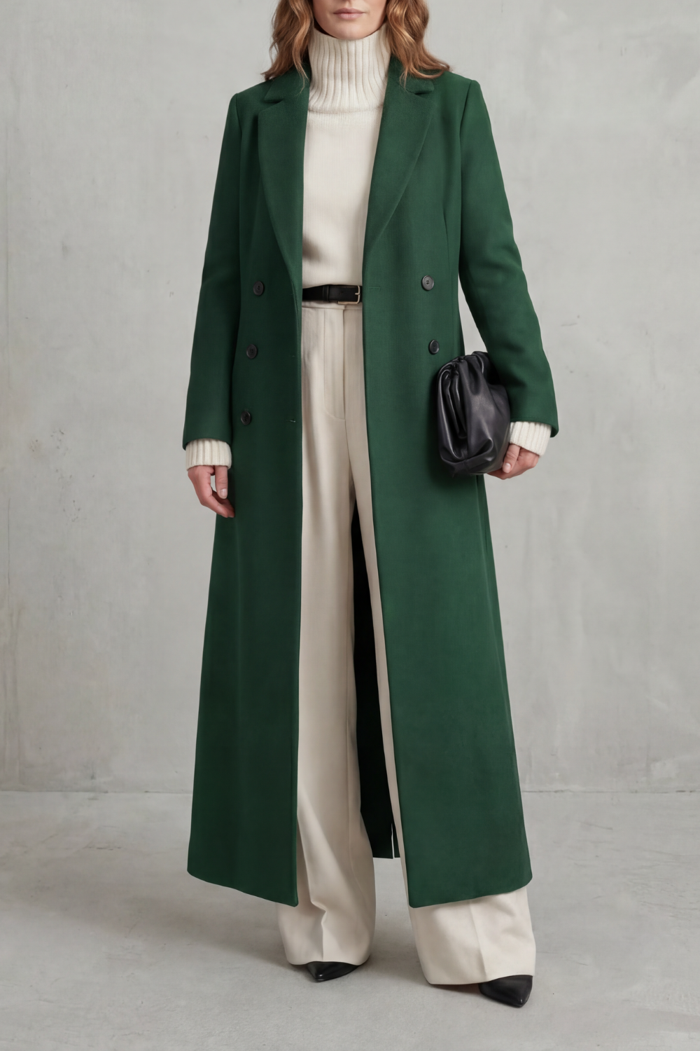 Eudora | Women's Double Breasted Tailored Maxi Long Coat