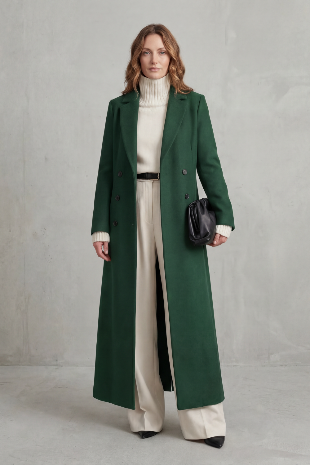 Eudora | Women's Double Breasted Tailored Maxi Long Coat
