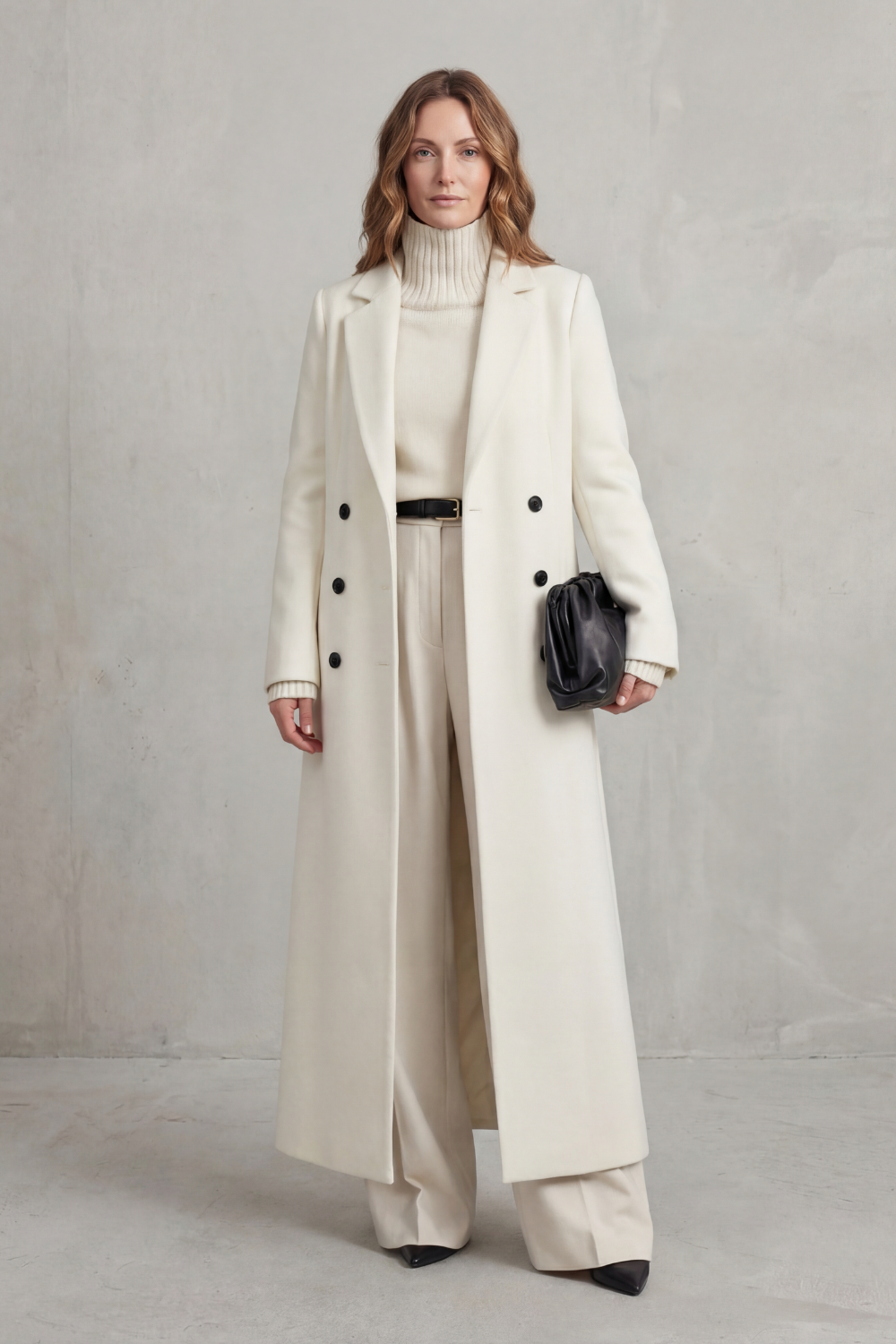 Eudora | Women's Double Breasted Tailored Maxi Long Coat
