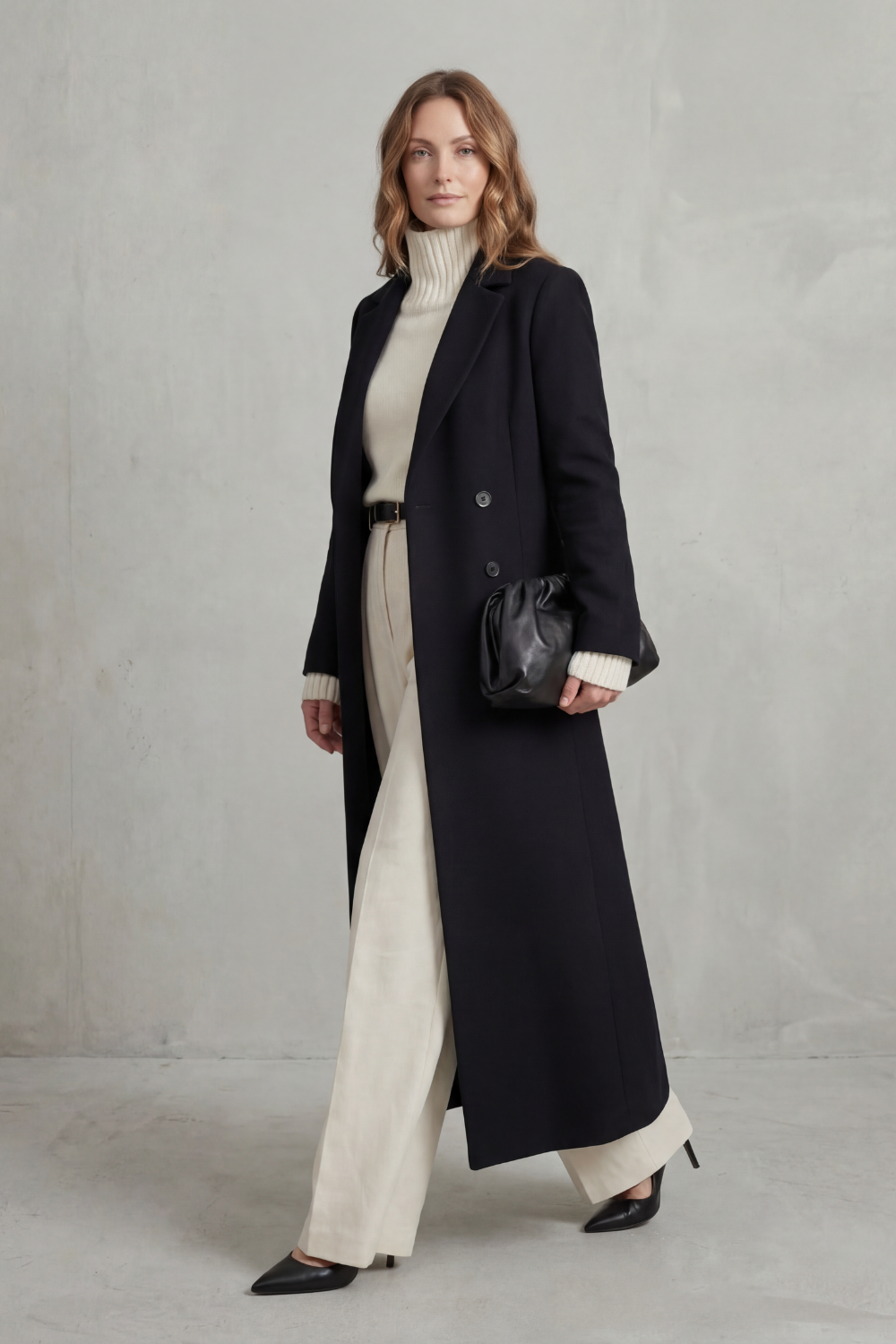 Eudora | Women's Double Breasted Tailored Maxi Long Coat