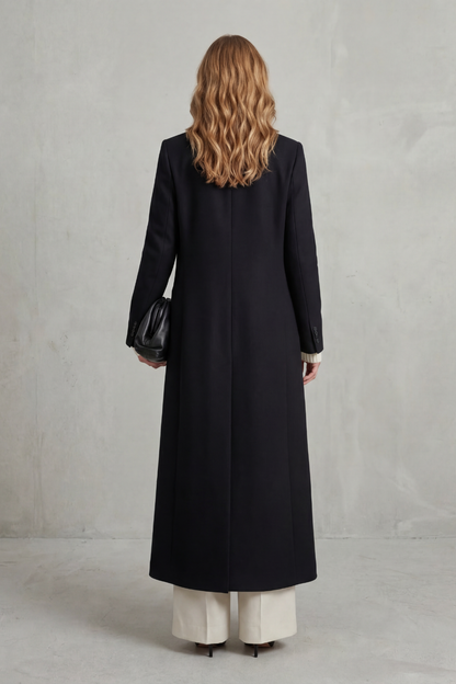 Eudora | Women's Double Breasted Tailored Maxi Long Coat