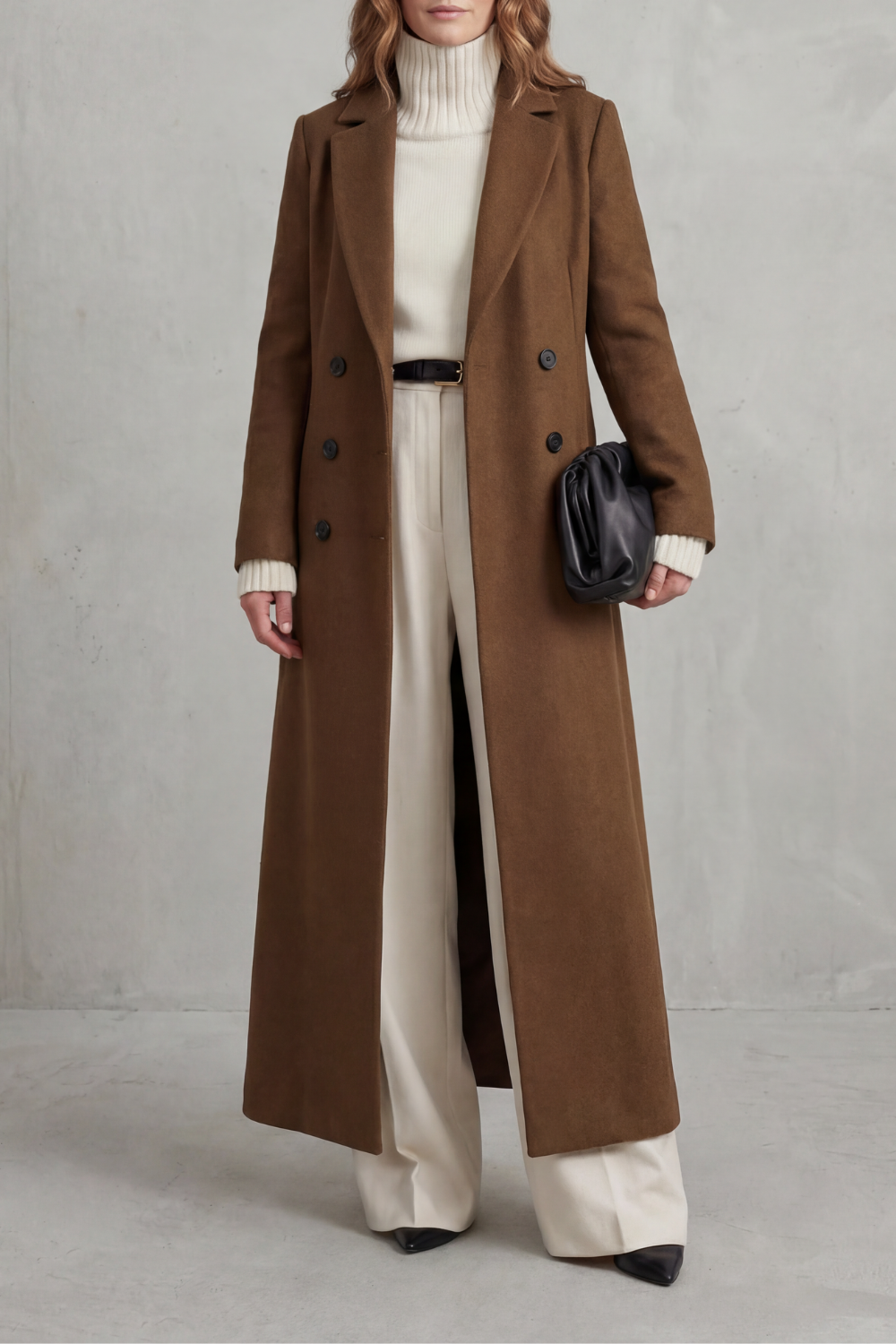 Eudora | Women's Double Breasted Tailored Maxi Long Coat