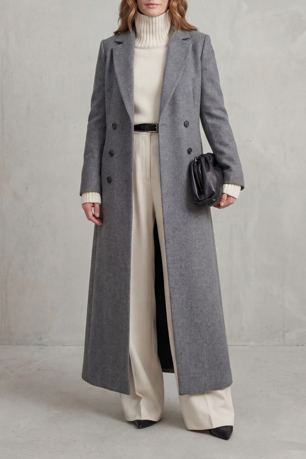 Eudora | Women's Double Breasted Tailored Maxi Long Coat