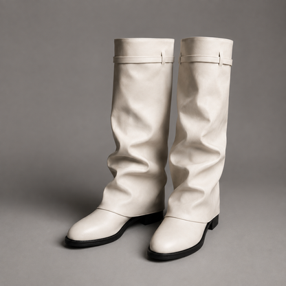 Aveline | Women's Low Block Heel Knee High Slouch Boot