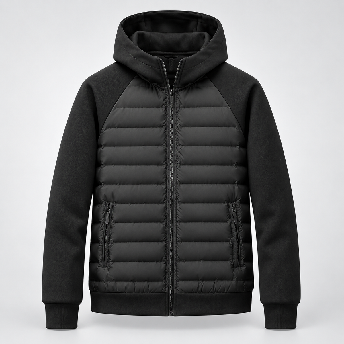 Caleb | Men's Quilted Hooded Puffer Hybrid Winter Jacket