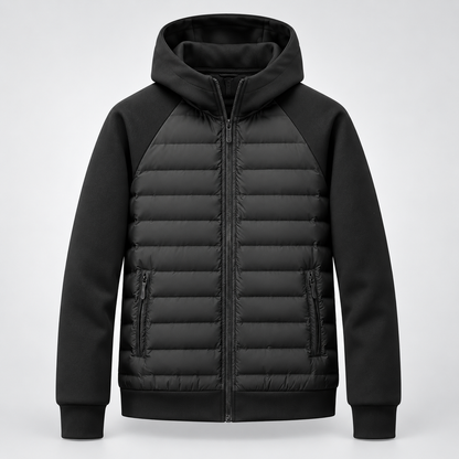 Caleb | Men's Quilted Hooded Puffer Hybrid Winter Jacket