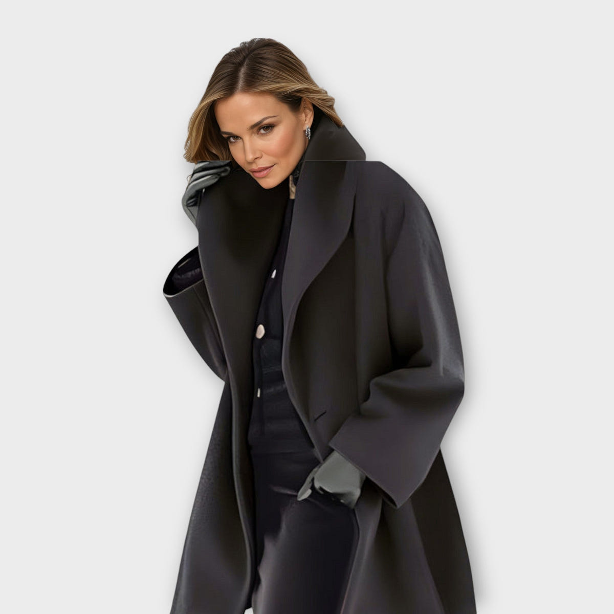 Alexa | Women's Oversized Wide Collar Long Winter Coat