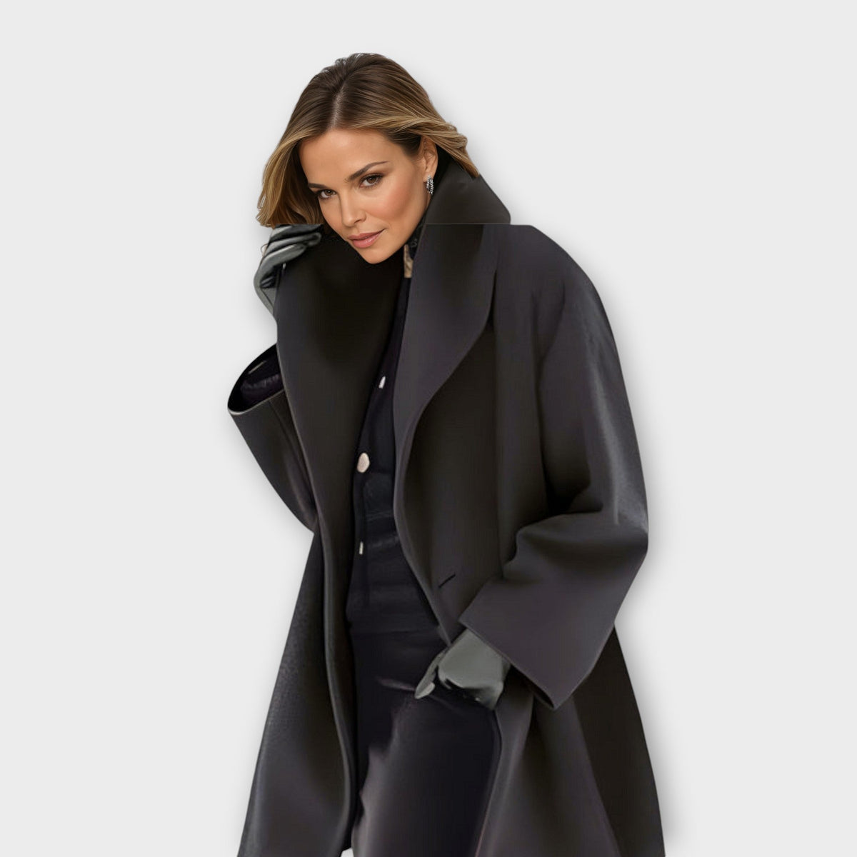 Alexa | Women's Oversized Wide Collar Long Winter Coat