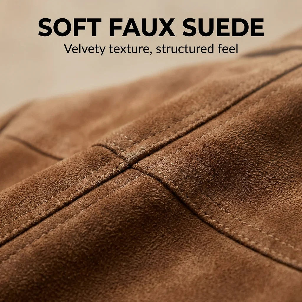 Effie | Women's Brown Single-Breasted Notch Lapel Patch Pocket Blazer
