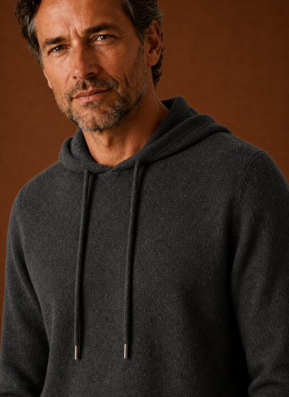 Everett | Men's Long Sleeve Hooded Knit Pullover Sweater