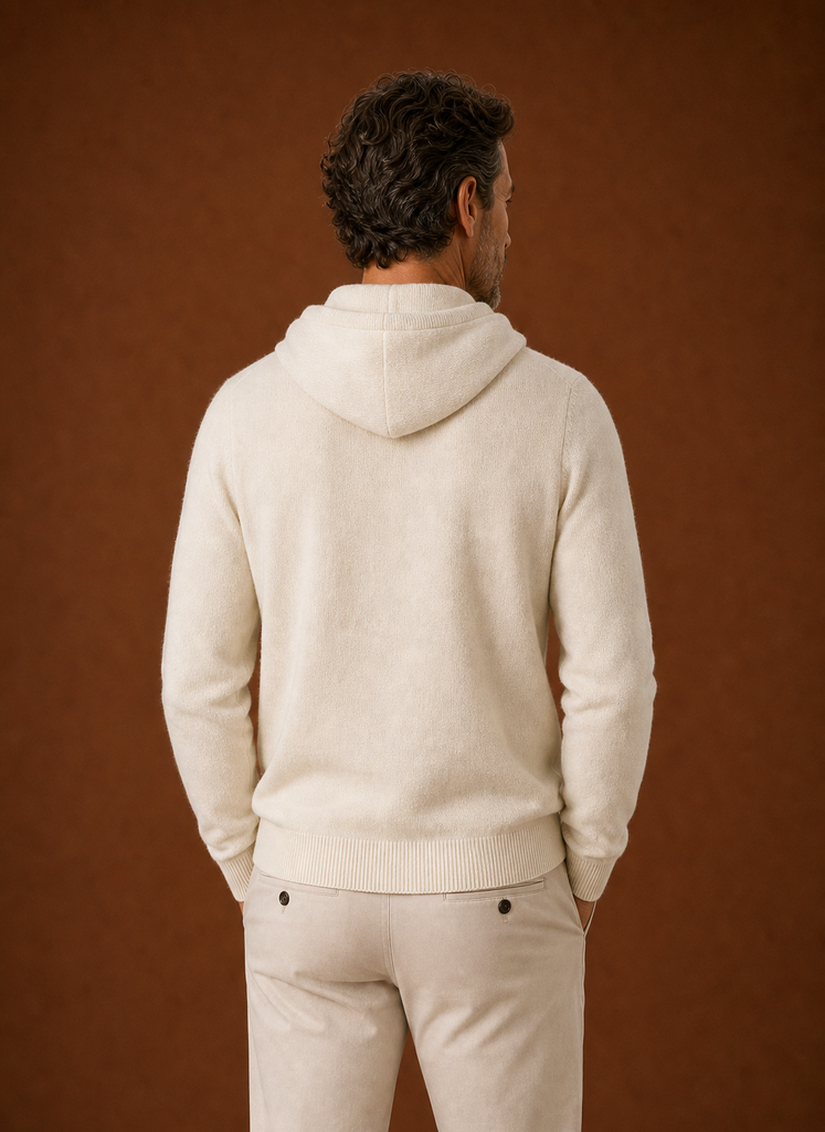Everett | Men's Long Sleeve Hooded Knit Pullover Sweater