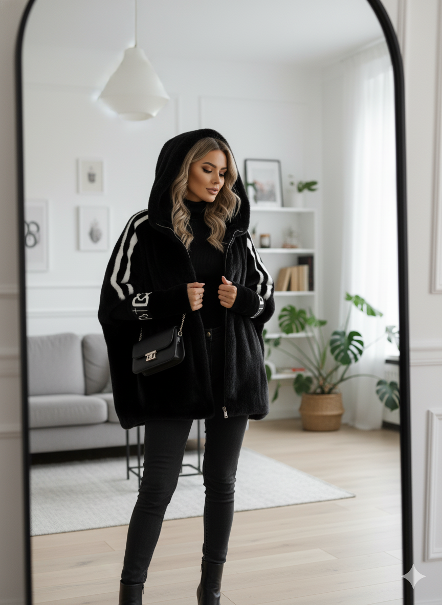 Esther | Women's Oversized Hooded Winter Faux Fur Coat