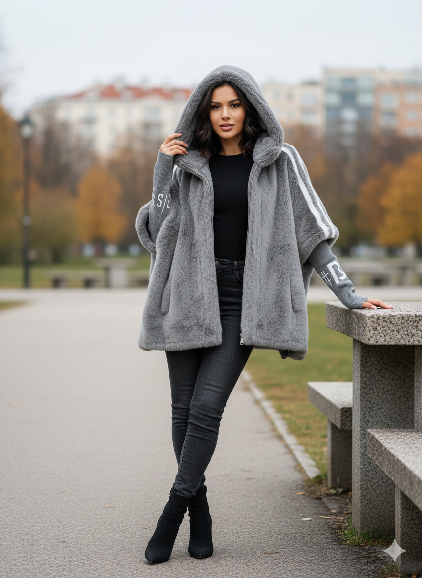 Esther | Women's Oversized Hooded Winter Faux Fur Coat