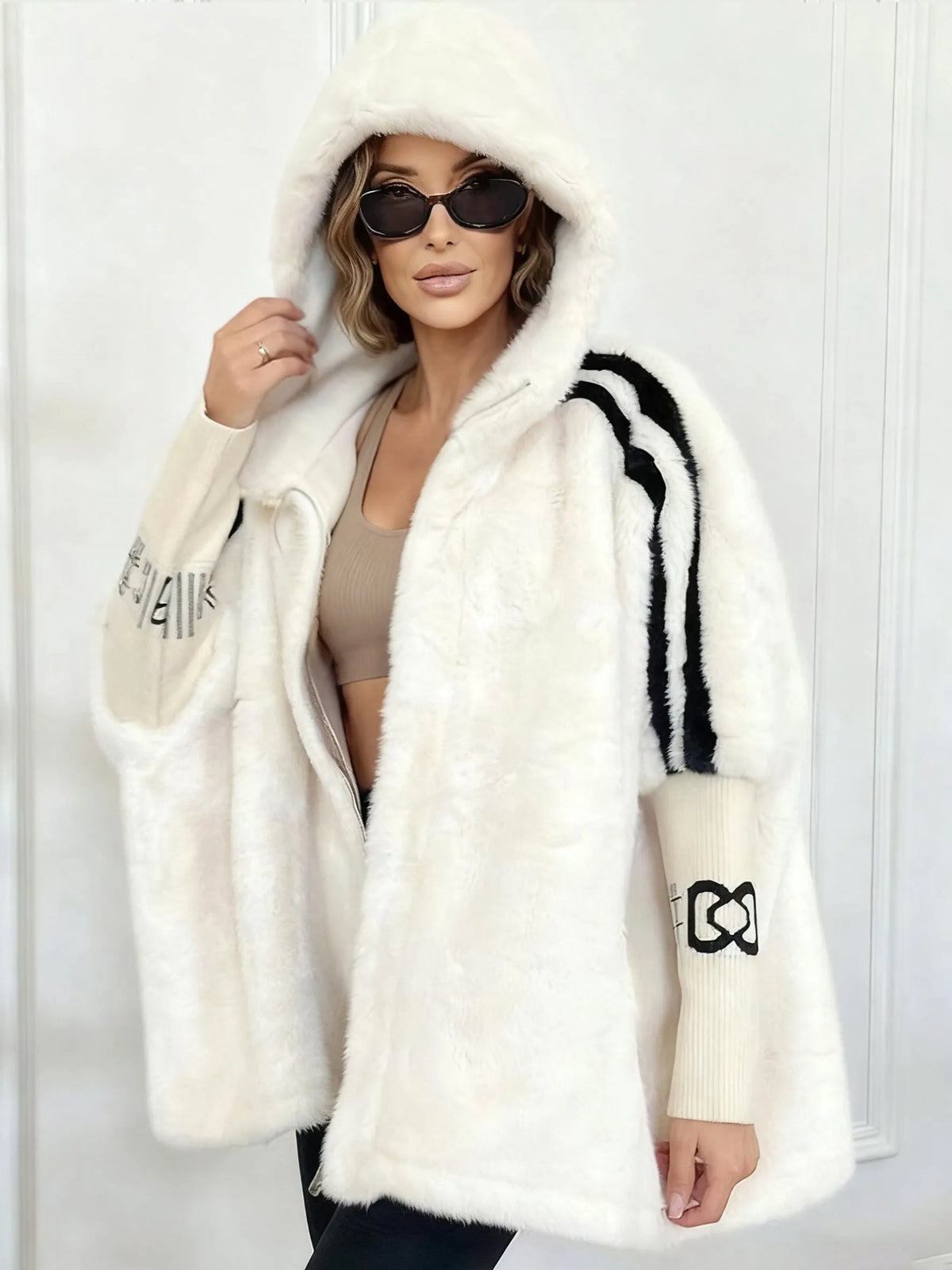 Esther | Women's Oversized Hooded Winter Faux Fur Coat