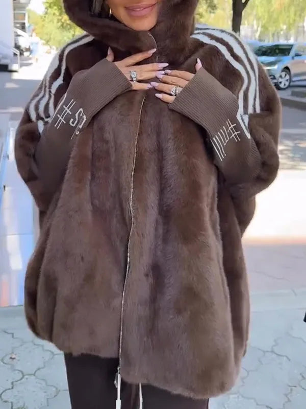 Esther | Women's Oversized Hooded Winter Faux Fur Coat