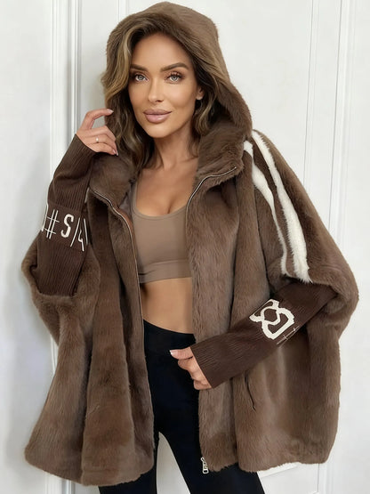 Esther | Women's Oversized Hooded Winter Faux Fur Coat